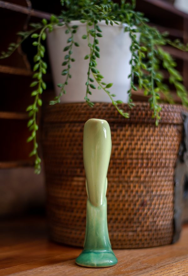 Vintage Beauceware Canada Pottery Cornucopia BUD Vase