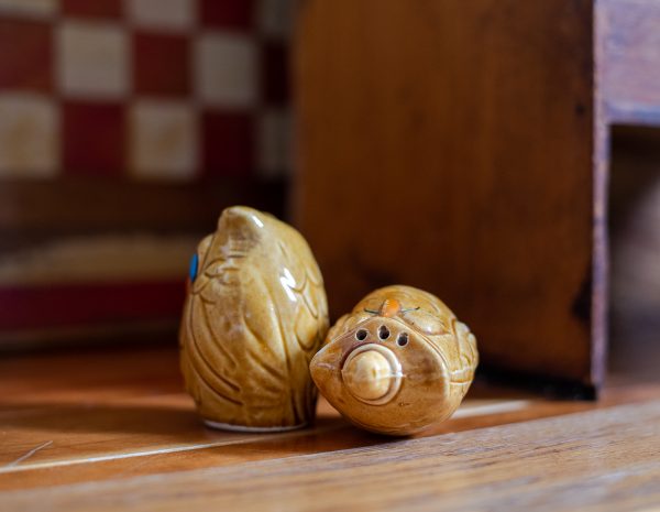 Vintage Salt and Pepper Shakers - Inseparable Owl Sweethearts