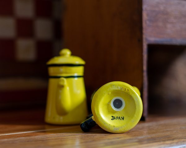 Vintage Salt and Pepper Shakers - Japan Yellow Coffee Pot