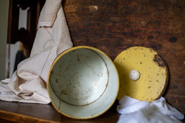 Flour Tin - Art Deco Yellow Kitchen Canister_